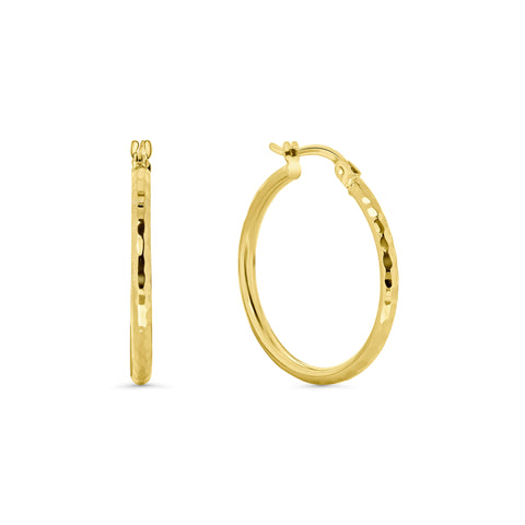 Cercei din aur galben cu aspect de diamant E122-X3DCTE0002-20342-10M-Y