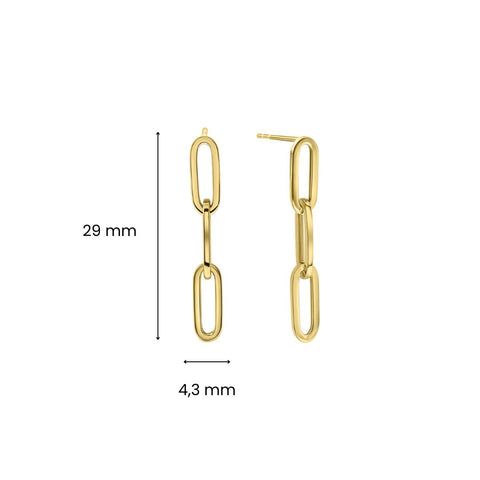 Cercei link din aur galben E122-X3HOE11990-Y