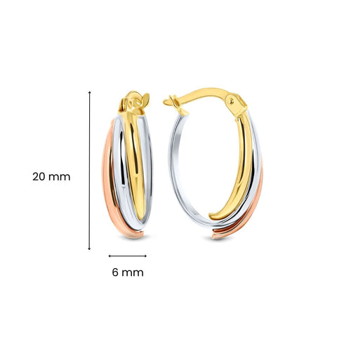 Cercei de culoare trio