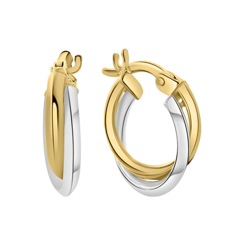 Cercei bicolori E122-X3TE211424-YW
