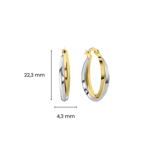 Cercei bicolori E122-X3TE211662-YW