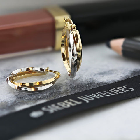 Cercei bicolori E122-X3TE211662-YW