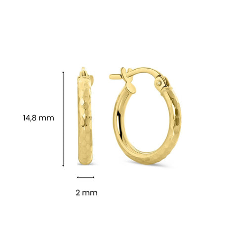 Cercei din aur galben E122-X4DCTE0002-10-33010M-Y