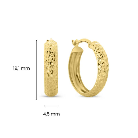 Cercei din aur galben cu diamante E122-XHE13320-DC-Y