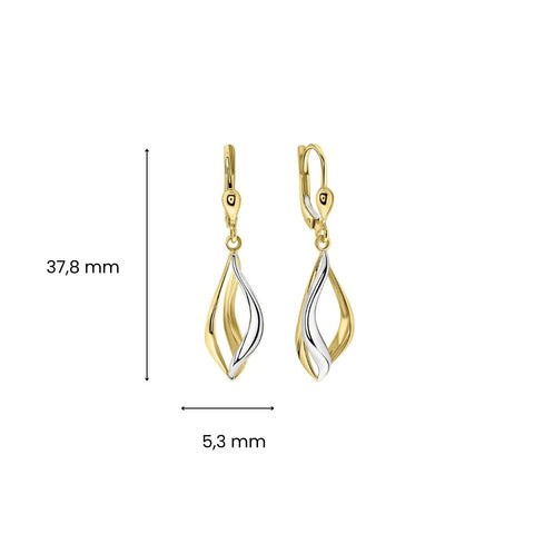 Cercei bicolori E122-XNSE208298-YW