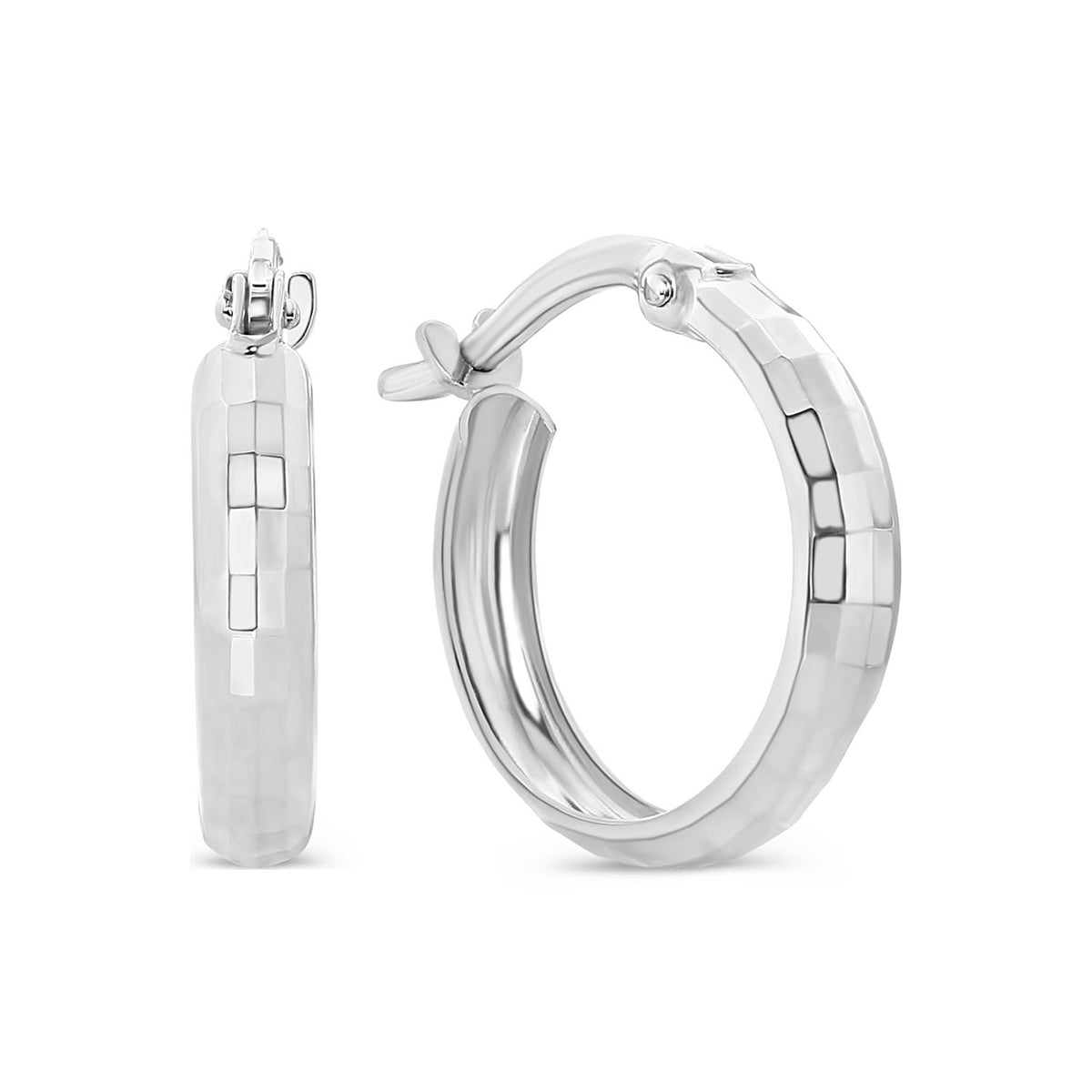 Cercei din aur alb tăiați cu diamante E122-XXHE13505-II-DC-W