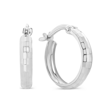 Cercei din aur alb tăiați cu diamante E122-XXHE13505-II-DC-W