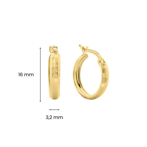 Cercei din aur galben E122-XXHE13505-II-DC-Y