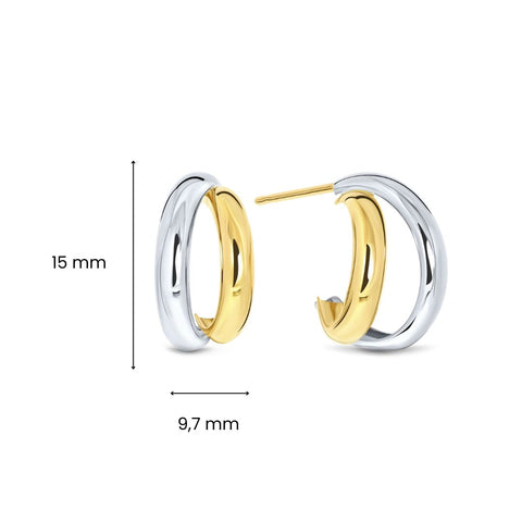 Bijuterii urechi bicolor XXHE212874