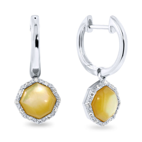 Cercei din aur alb 198XB03075YLW-W