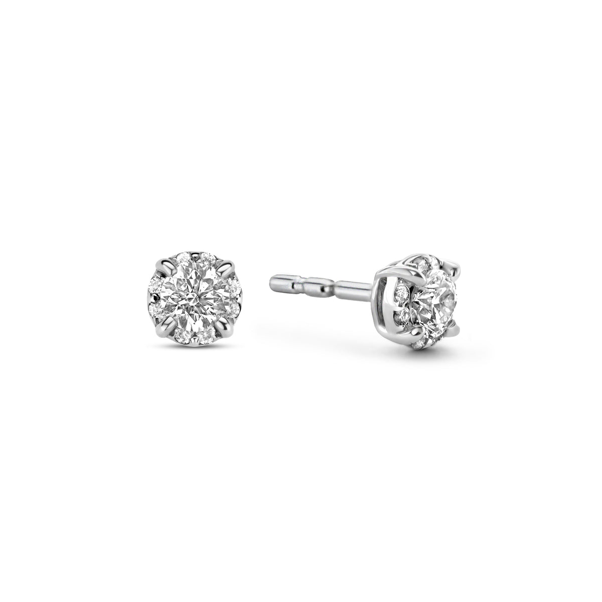 Cercei cu diamante bicolore E137-SFM-09-040-M