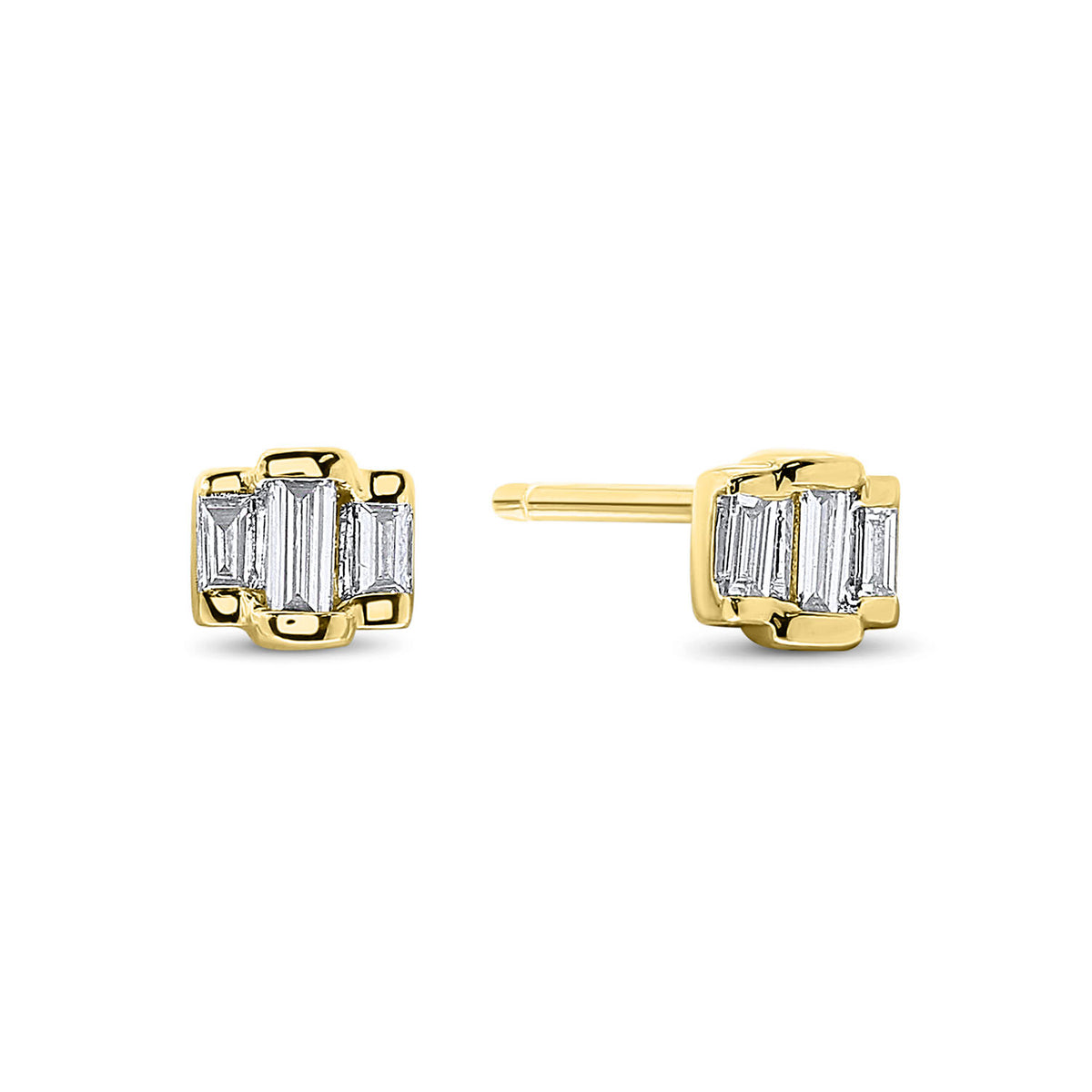 Cercei din aur galben cu diamant E138-ER23119-Y