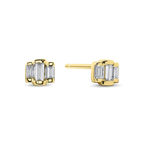 Cercei din aur galben cu diamant E138-ER23119-Y