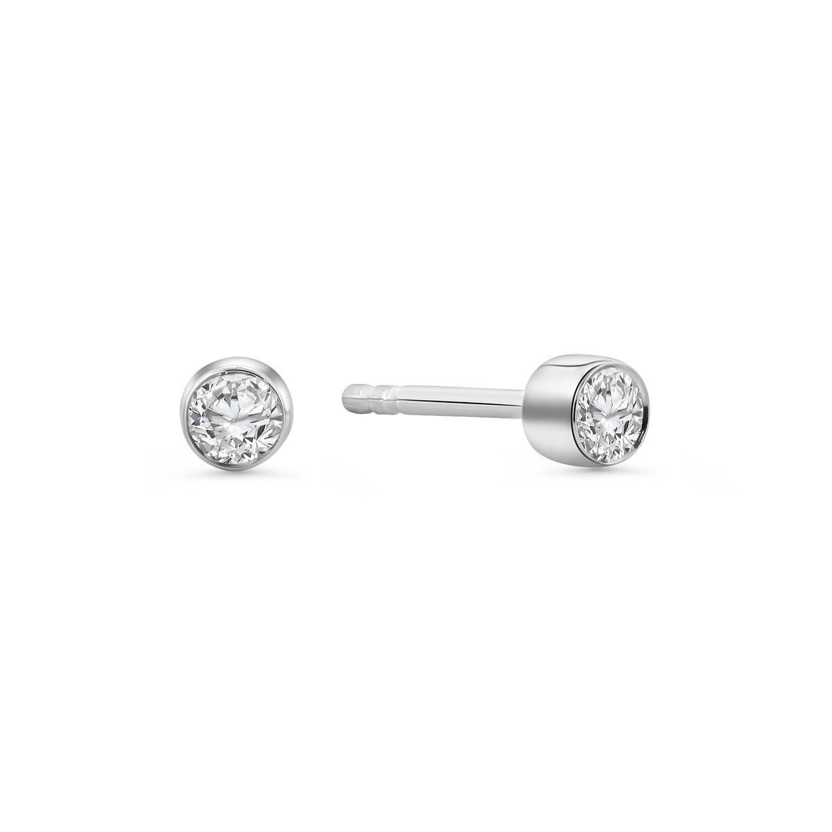 Cercei din aur alb cu diamant cultivat în laborator E138-ER26658-CV-020-W