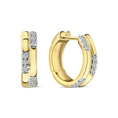 Cercei din aur galben cu diamant E138-ER26713-Y