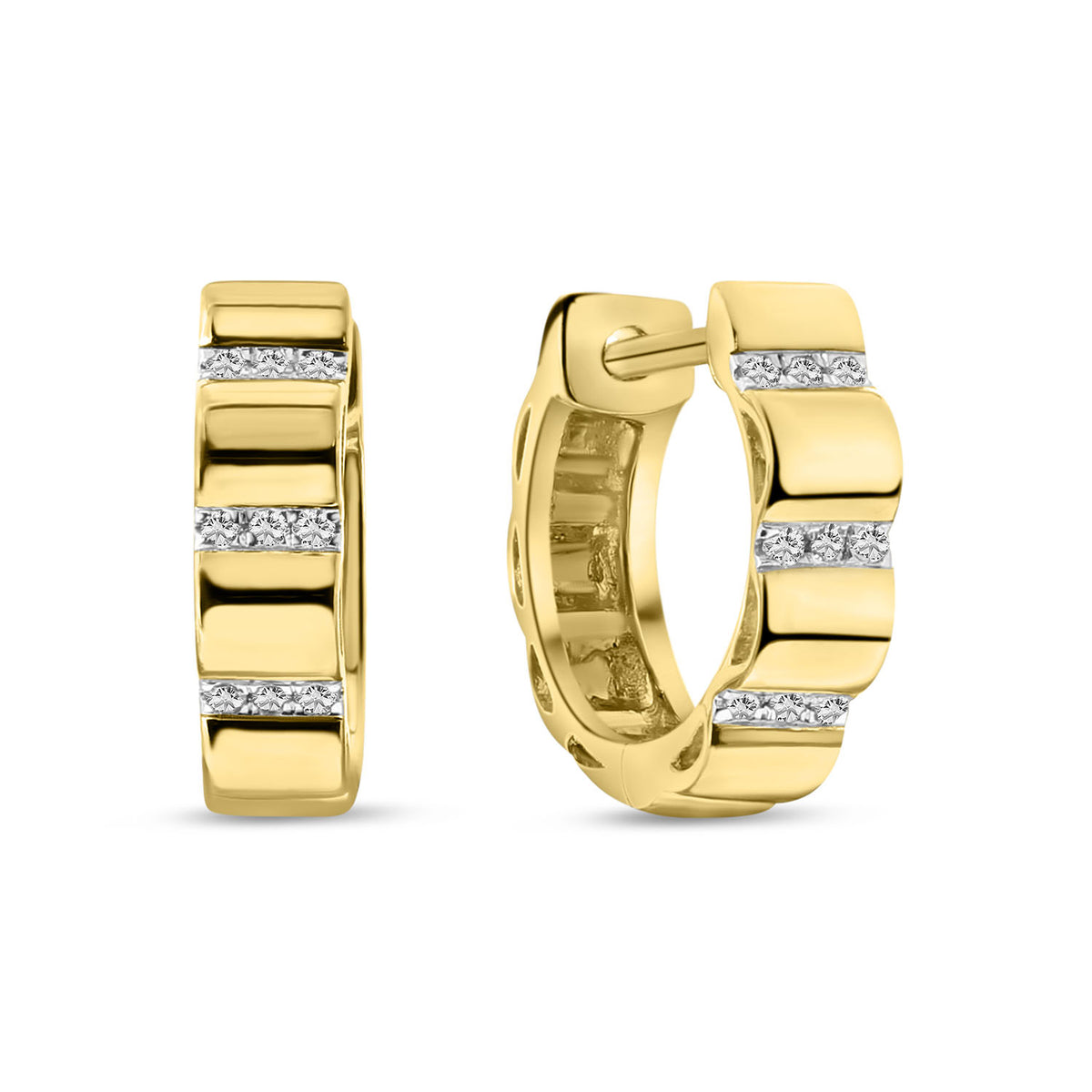 Cercei din aur galben cu diamant E138-ER26803-Y