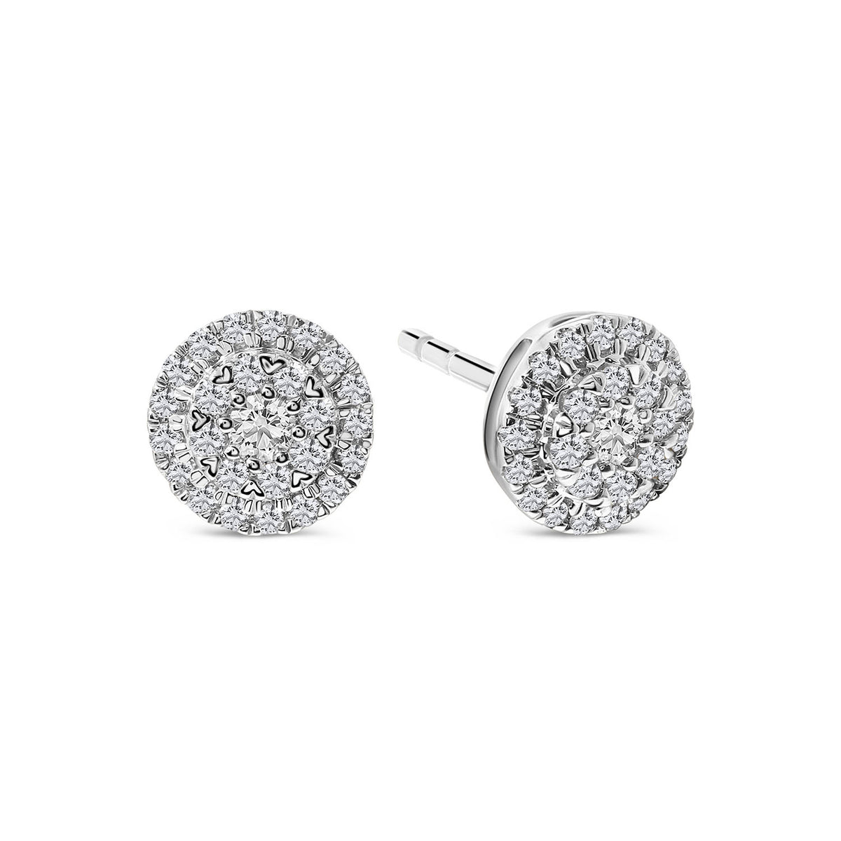 Cercei din aur alb cu diamant cultivat în laborator E159-2217910000371-LG-W