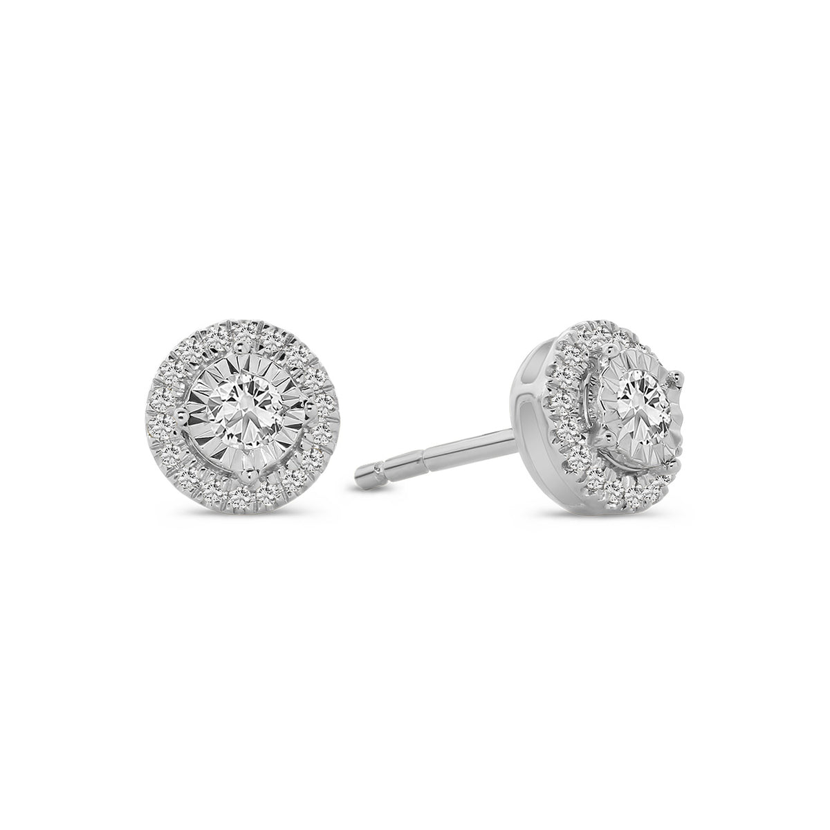 Cercei din aur alb cu diamant cultivat în laborator E159-2222909000364-LG-W