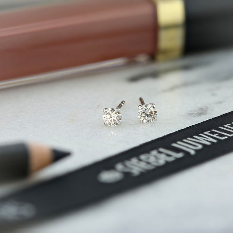 Cercei tip știft cu diamante cultivați în laborator E159-E23MK0002C-LG-025-W