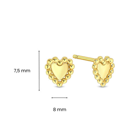Cercei inimă din aur galben 01CA735