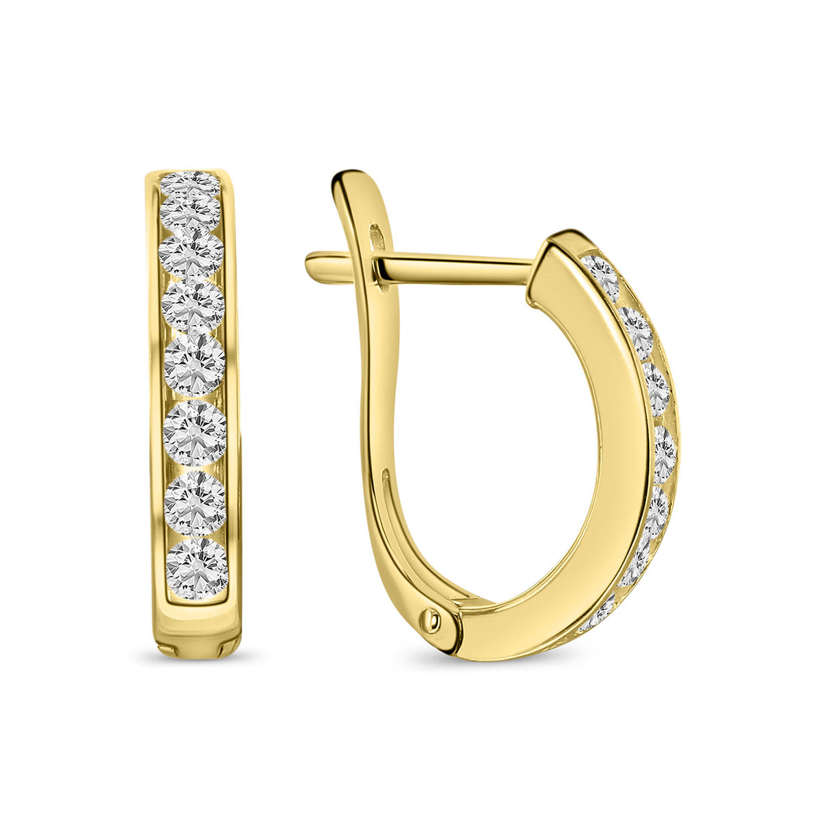 Cercei din aur galben cu zirconiu E210-59575Z-Y