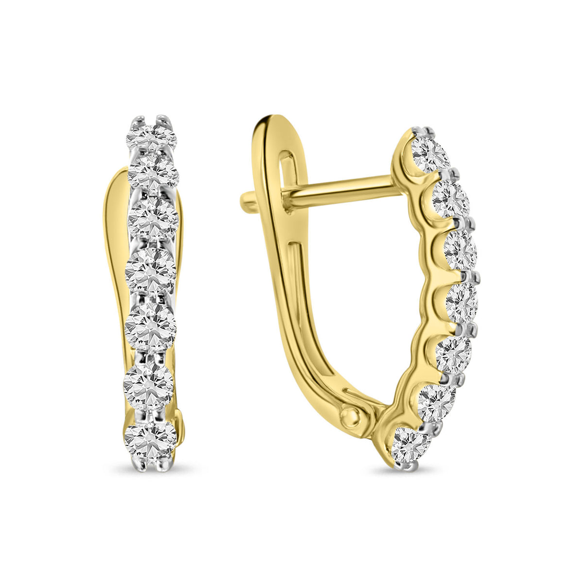 Cercei din aur galben cu zirconiu E210-SOF1715ZI-Y