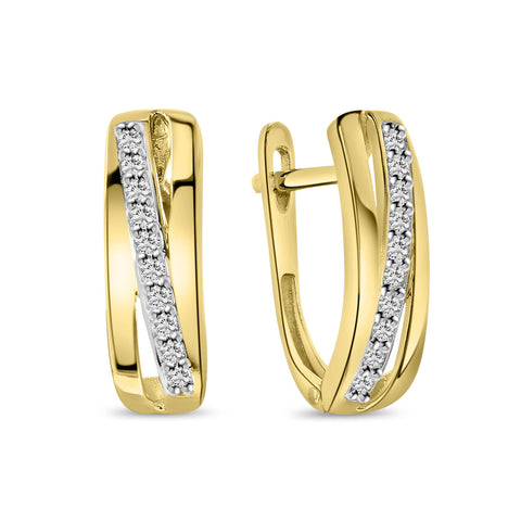 Cercei din aur galben cu zirconiu E210-SOF1738ZI-Y