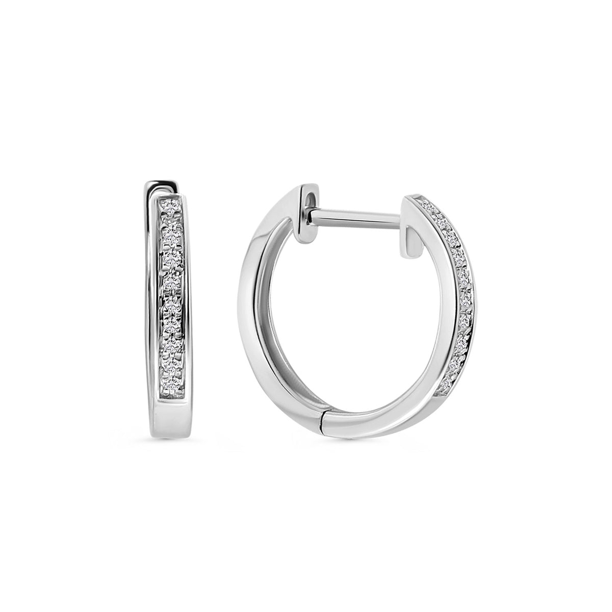 Cercei din aur alb cu diamante E382-E304205-W