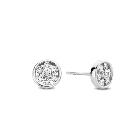 Cercei din aur alb cu diamant de 0,50 ct 41775443