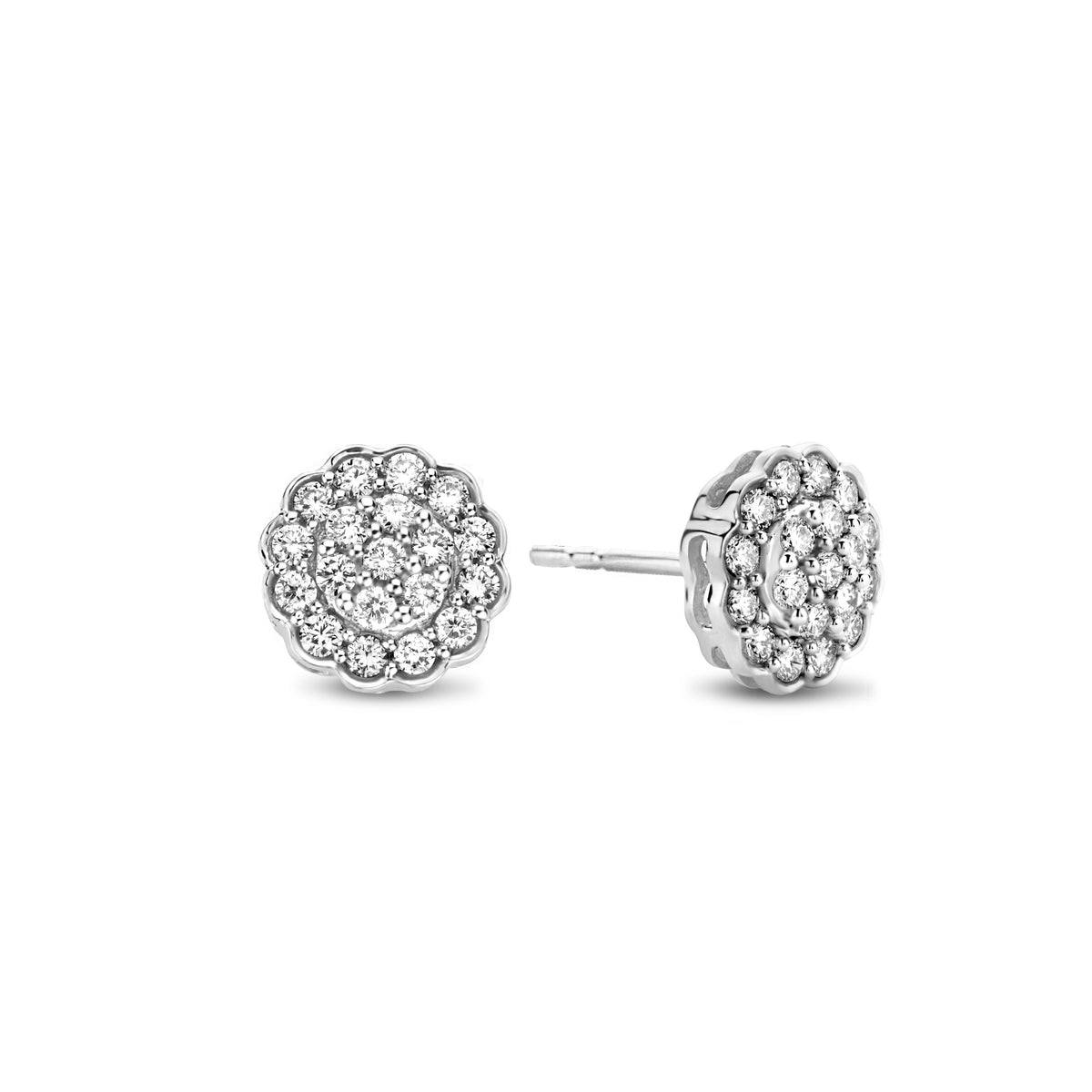 Cercei din aur alb 0,50 ct diamant 41775374