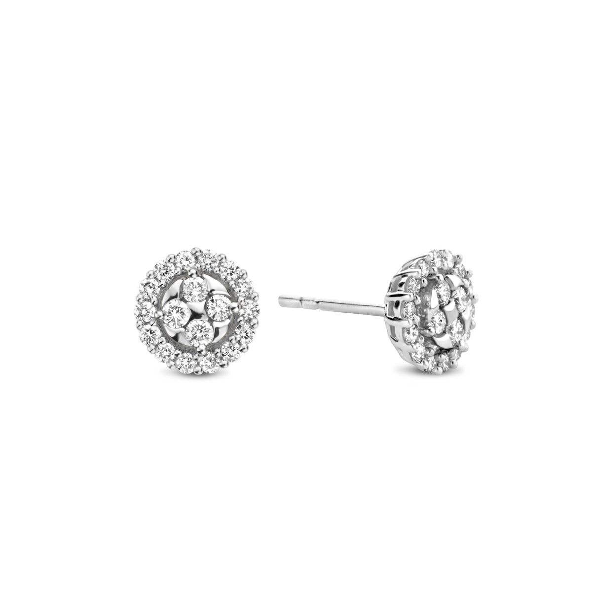 Cercei din aur alb 0,50 ct diamant 41775374