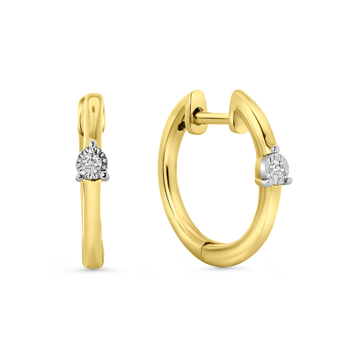 Cercei din aur galben cu diamant E404-E16154-YW