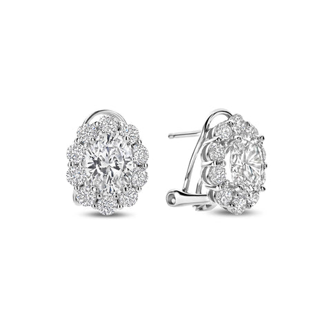 Cercei cu clip din argint sterling cu zirconiu - 136A0712