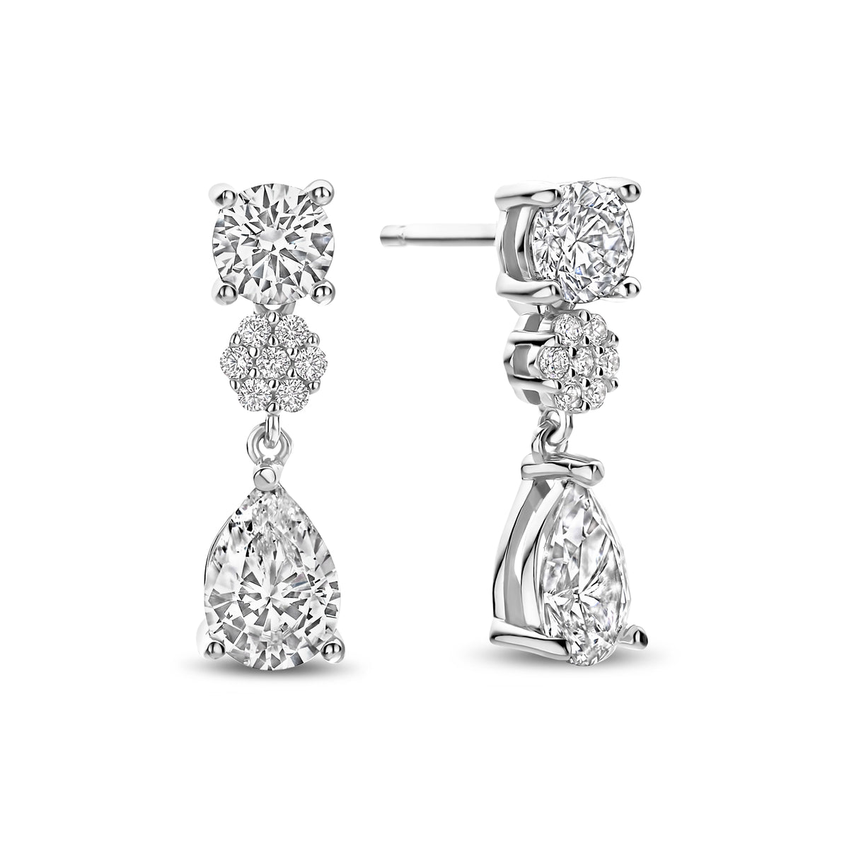 Cercei din argint sterling cu zirconiu - 136A0753