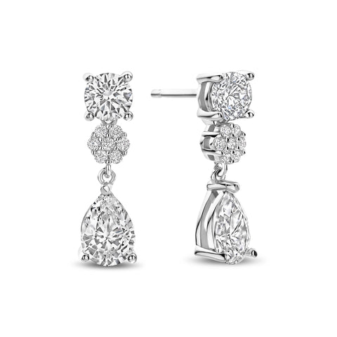 Cercei din argint sterling cu zirconiu - 136A0753