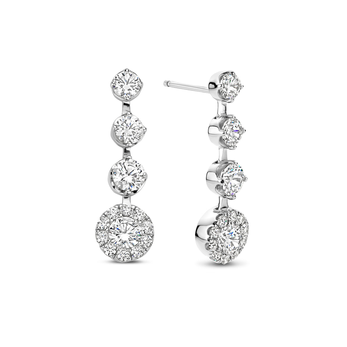 Cercei din argint sterling cu pietre de zirconiu - 136A0757
