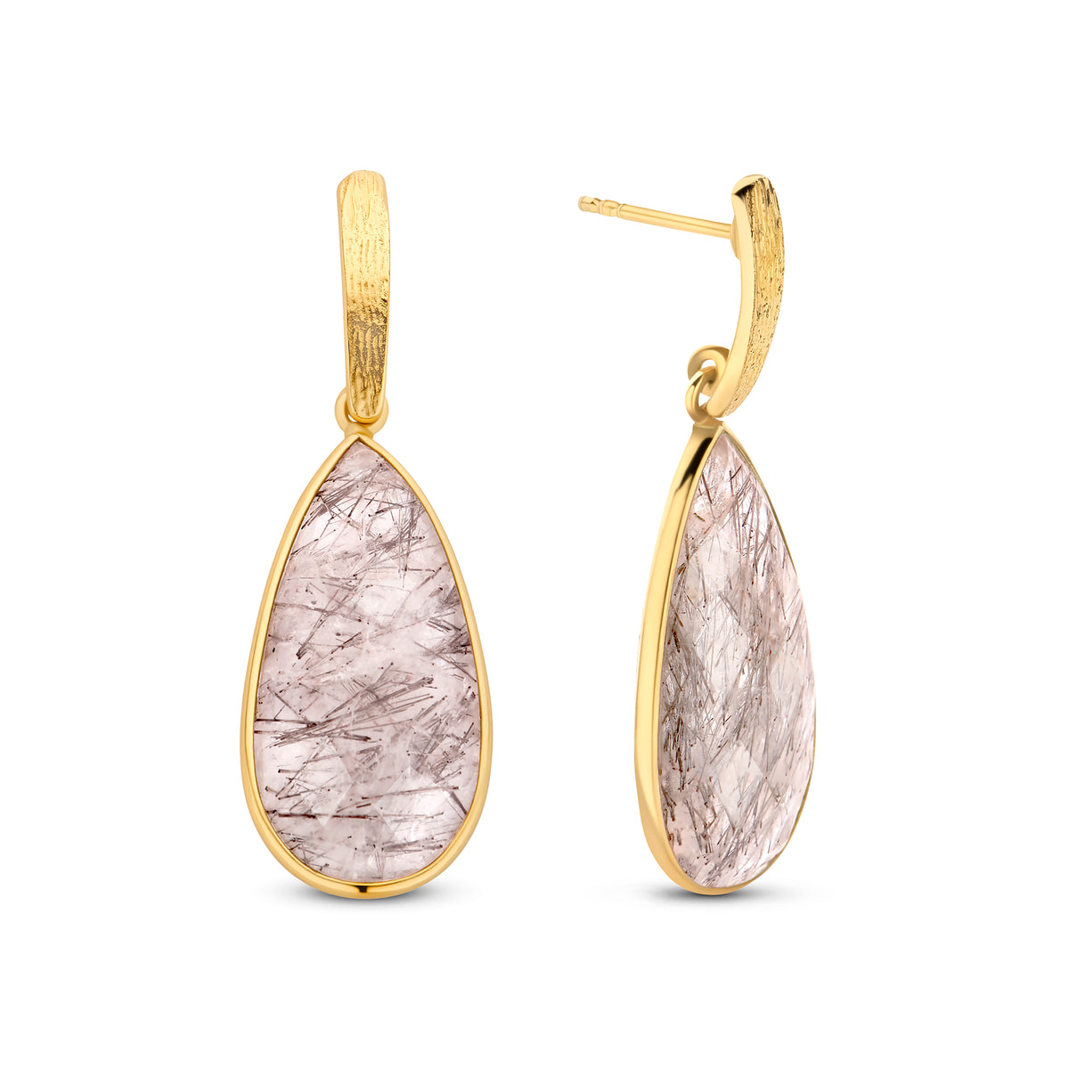 Cercei din aur placat cu Quartz 163A0275