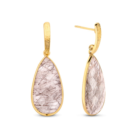 Cercei din aur placat cu Quartz 163A0275