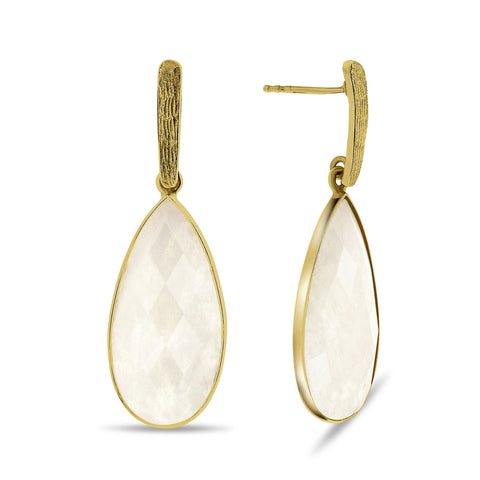 Cercei cu piatra de luna curcubeu