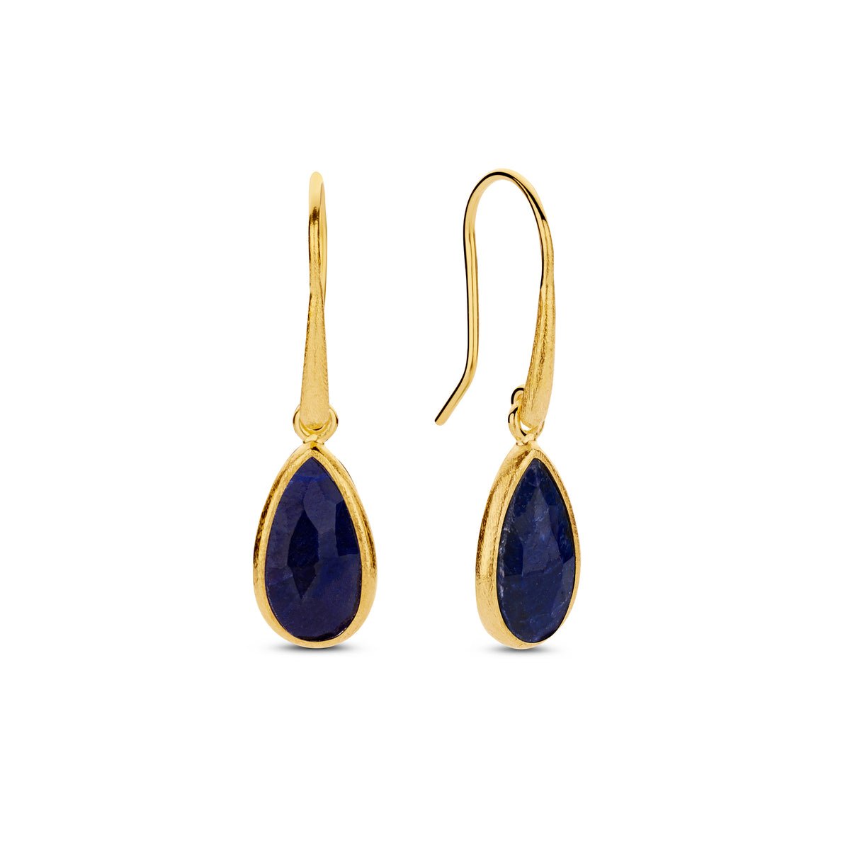 Cercei placati cu aur cu Safir - 163A0527