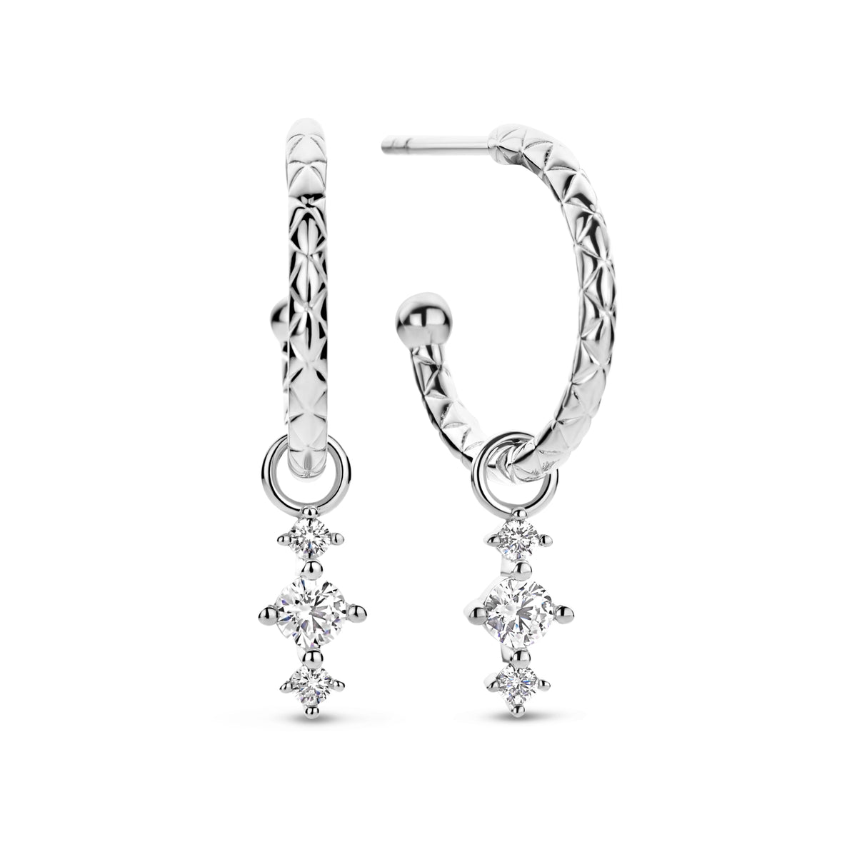 Cercei din argint sterling cu zirconiu TCS12002