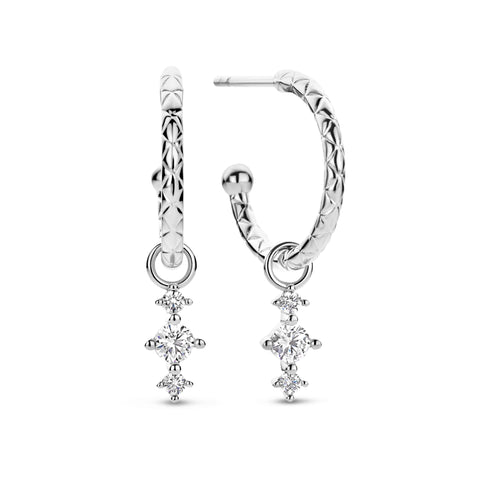 Cercei din argint sterling cu zirconiu TCS12002