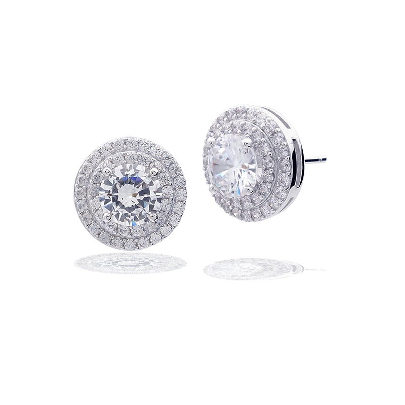Cercei cu zirconiu din argint sterling E12465