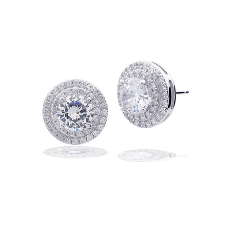 Cercei cu zirconiu din argint sterling E12465