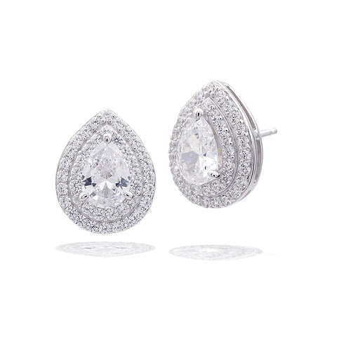 Cercei cu zirconiu din argint sterling E12466