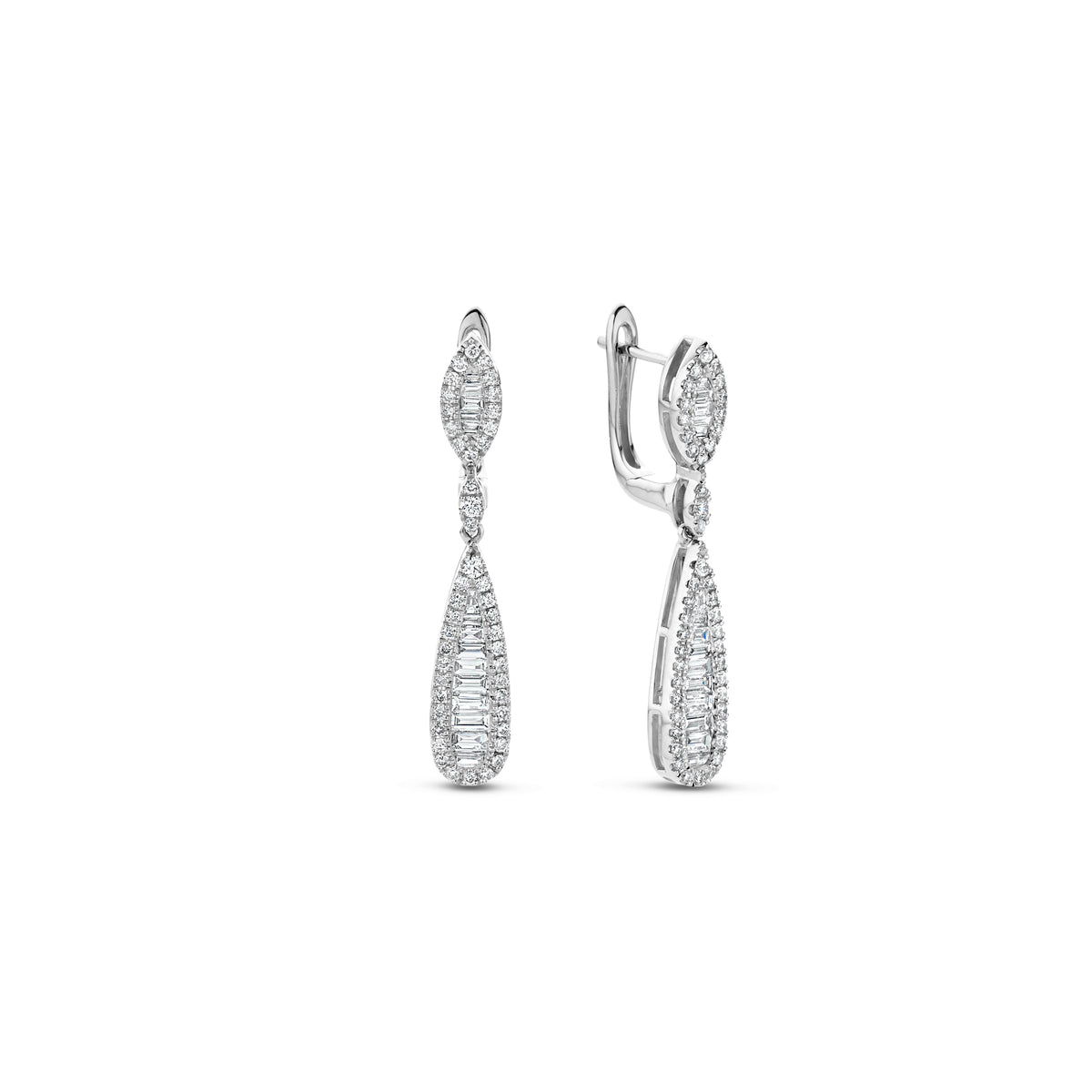 Cercei din aur alb cu diamant E479-20210415H-1-W