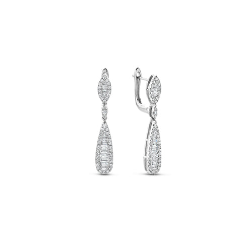 Cercei din aur alb cu diamant E479-20210415H-1-W