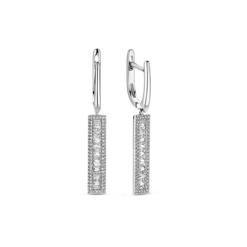 Cercei din aur alb cu diamant ER120069ADI-81-W