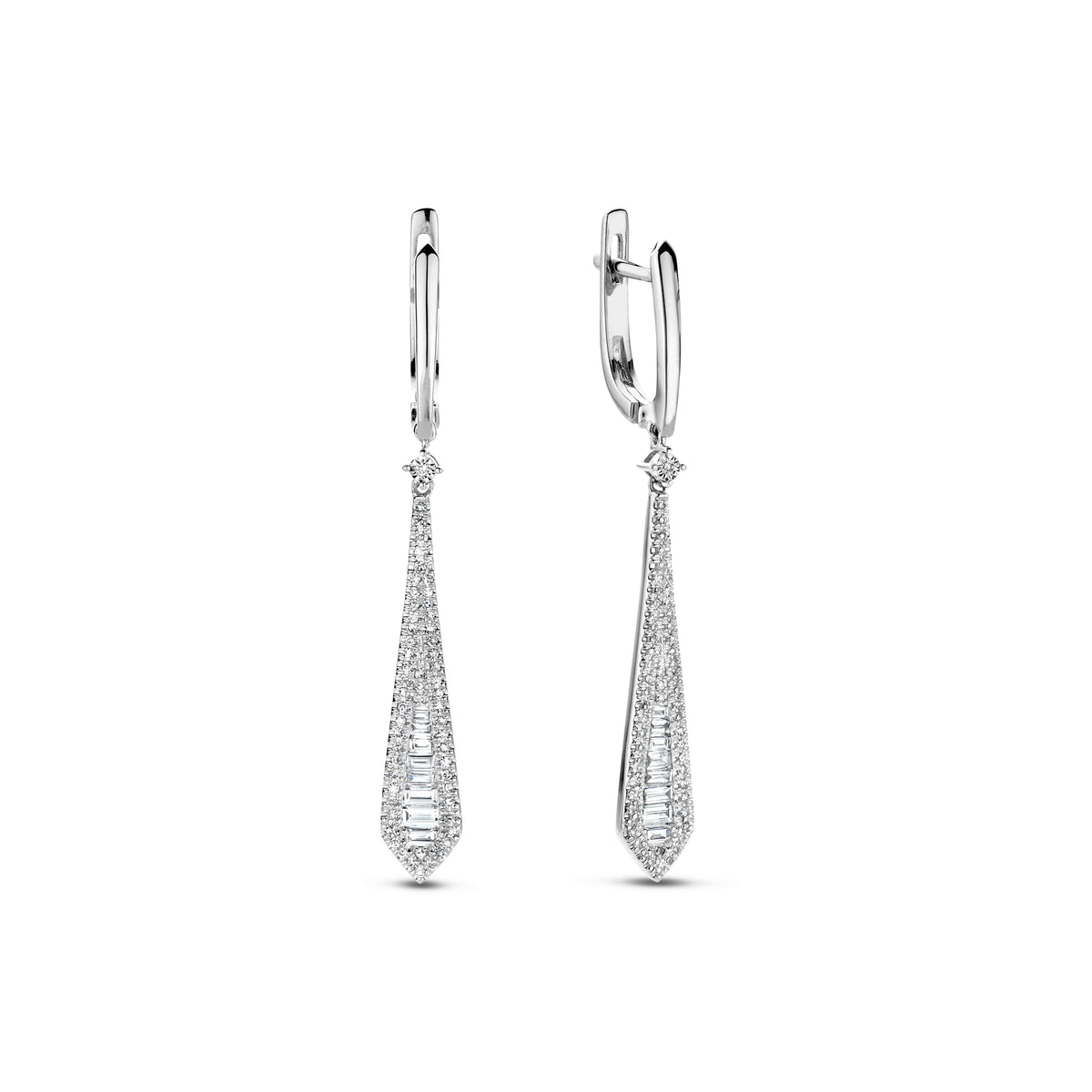 Cercei din aur alb cu diamant E479-ER120070ADI-81-W