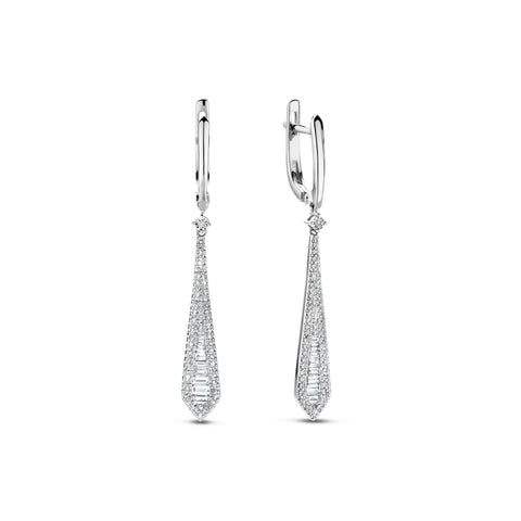 Cercei din aur alb cu diamant E479-ER120070ADI-81-W